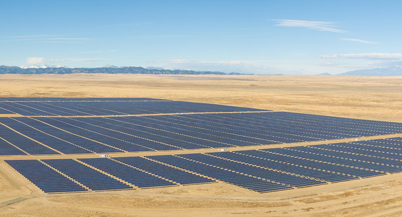 The 100-megawatt Spanish Peaks Solar Project, north of Trinidad, Colorado
