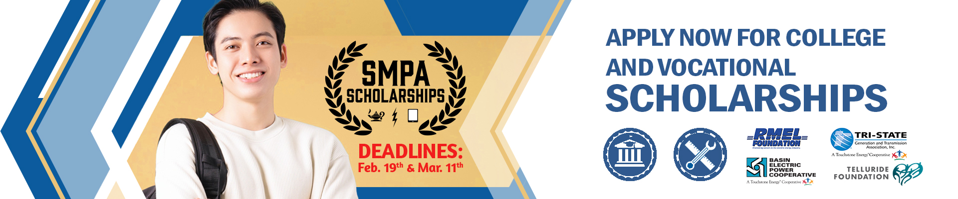 SMPA Scholarships - Deadlines: Feb 19, Mar 11