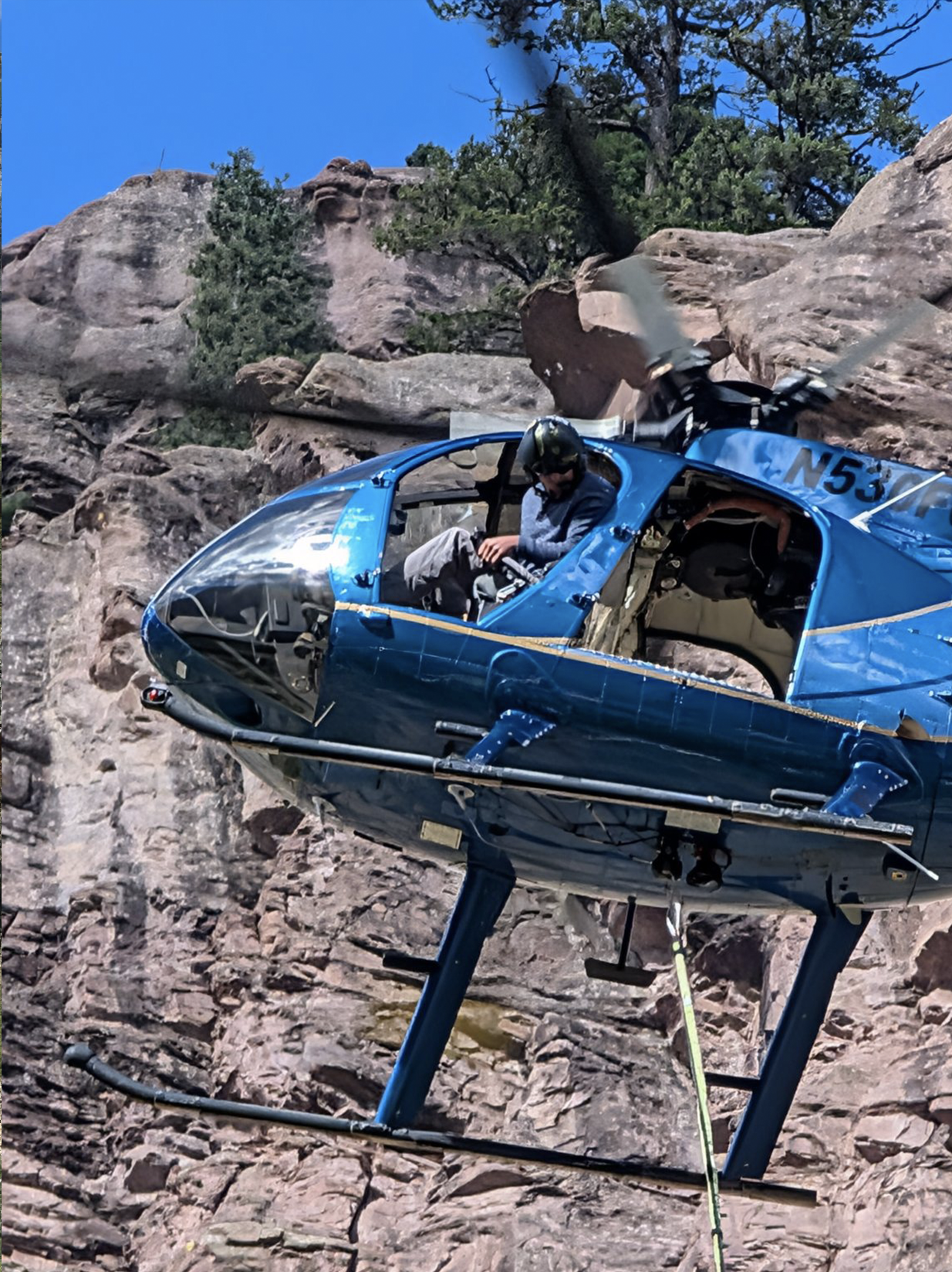 Helicopter work near Ouray