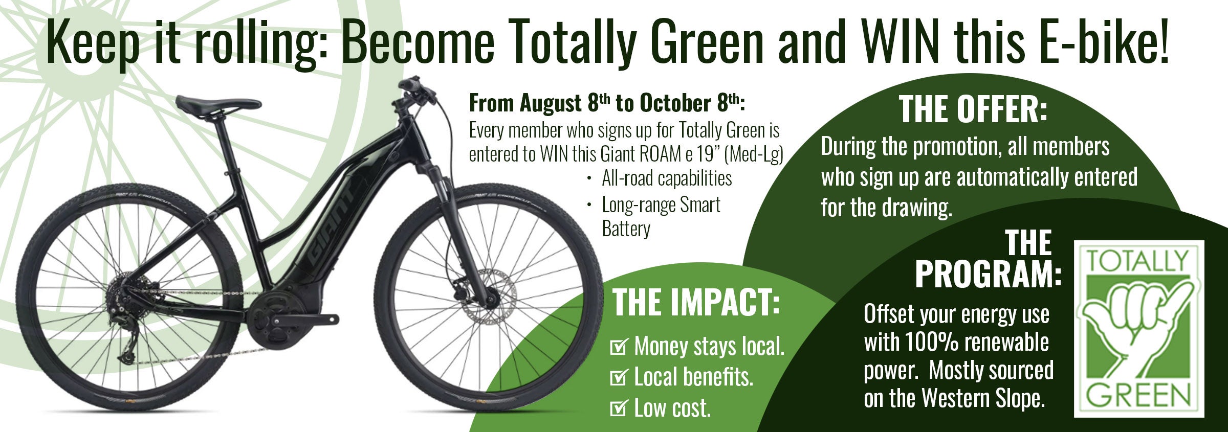 WIN the e-bike - Sign Up for Totally Green