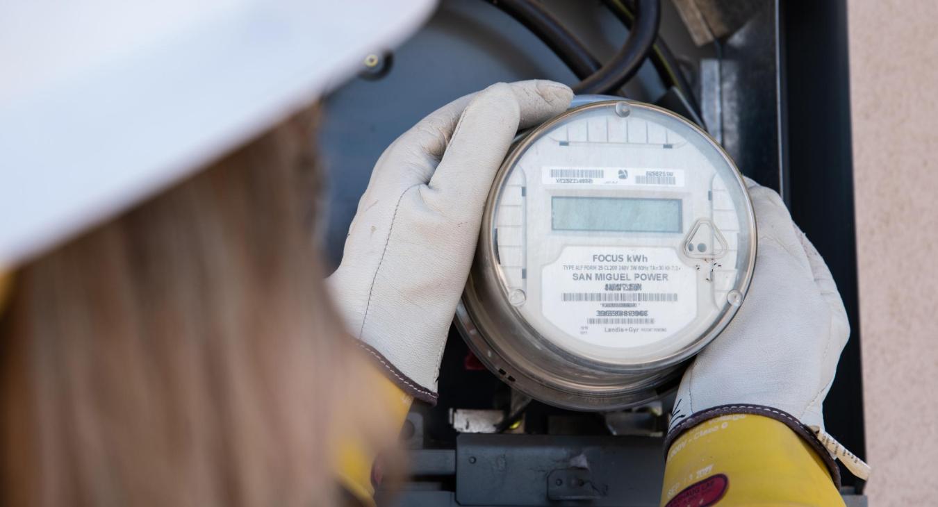 A meter technician services an idle SMPA meter.